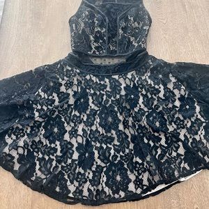 Black lace BCBG party dress. Size 4. Condition is like new, only worn once.